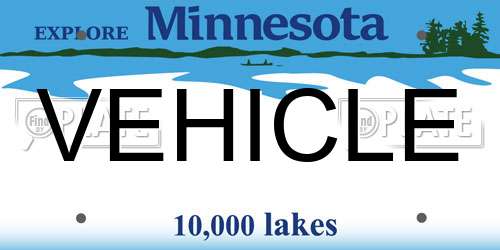 VEHICLE Minnesota License Plate