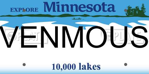 VENMOUS Minnesota License Plate