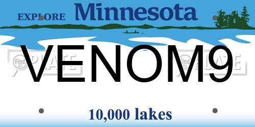 VENOM9 Minnesota License Plate