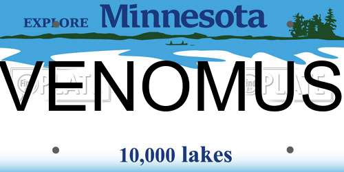 VENOMUS Minnesota License Plate