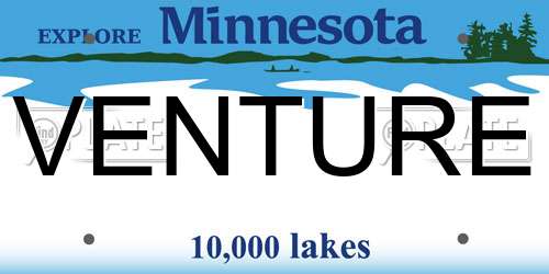 VENTURE Minnesota License Plate