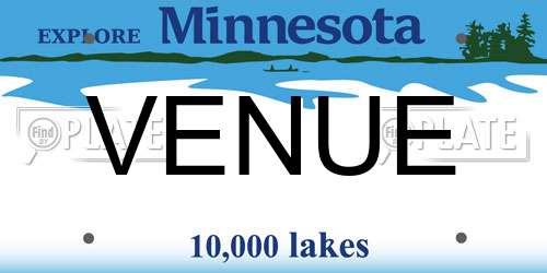 VENUE Minnesota License Plate