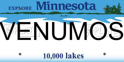 VENUMOS Minnesota License Plate