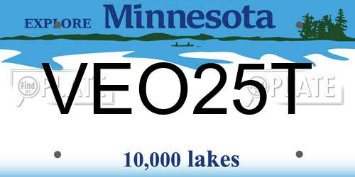 VEO25T Minnesota License Plate