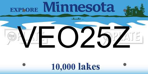 VEO25Z Minnesota License Plate