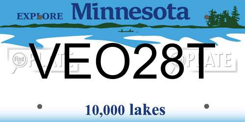 VEO28T Minnesota License Plate
