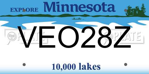 VEO28Z Minnesota License Plate