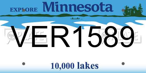 VER1589 Minnesota License Plate