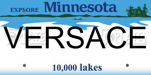 VERSACE Minnesota License Plate