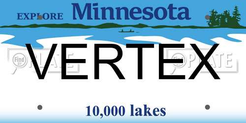 VERTEX Minnesota License Plate