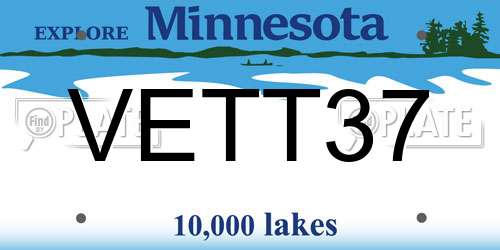 VETT37 Minnesota License Plate