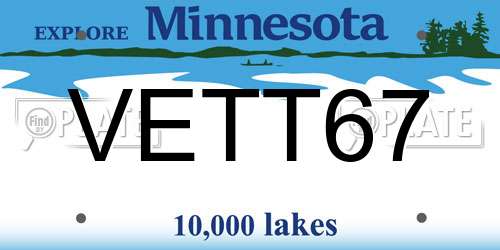 VETT67 Minnesota License Plate