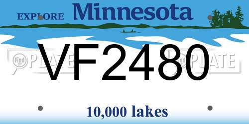 VF2480 Minnesota License Plate