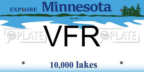 VFR Minnesota License Plate