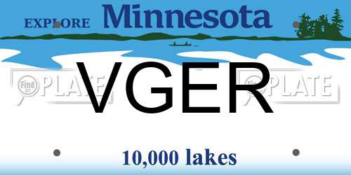 VGER Minnesota License Plate