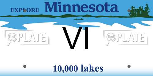 VI Minnesota License Plate