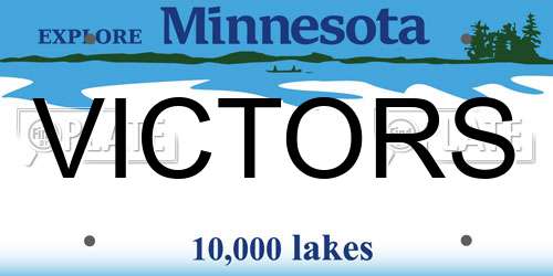 VICTORS Minnesota License Plate