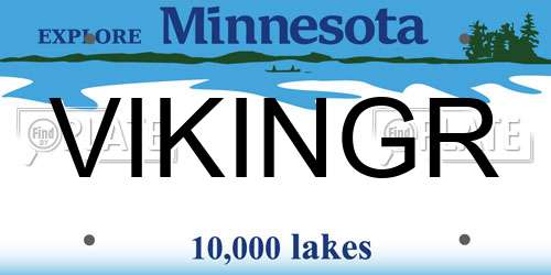 VIKINGR Minnesota License Plate