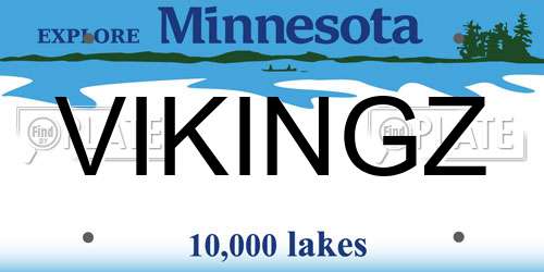 VIKINGZ Minnesota License Plate