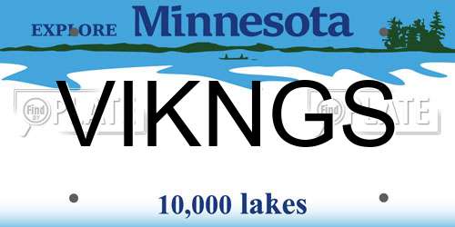 VIKNGS Minnesota License Plate