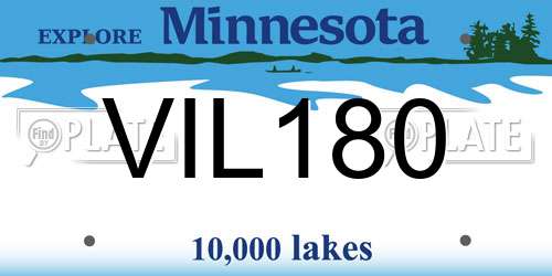 VIL180 Minnesota License Plate