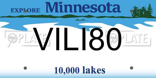 VILI80 Minnesota License Plate