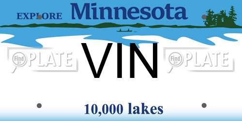 VIN Minnesota License Plate