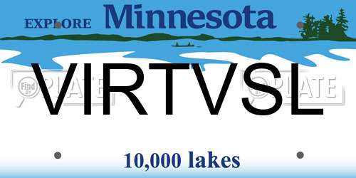 VIRTVSL Minnesota License Plate