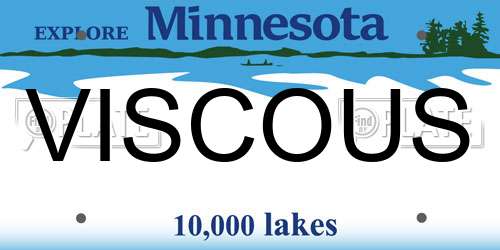 VISCOUS Minnesota License Plate