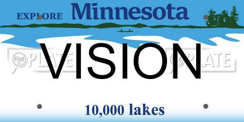 VISION Minnesota License Plate