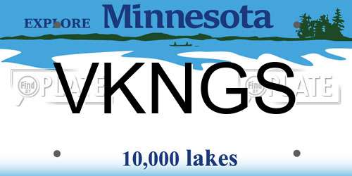 VKNGS Minnesota License Plate