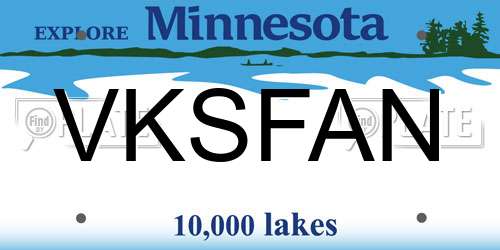 VKSFAN Minnesota License Plate