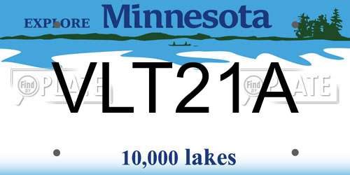 VLT21A Minnesota License Plate