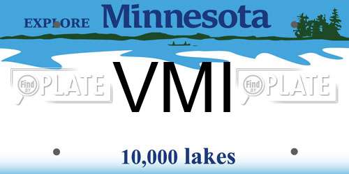 VMI Minnesota License Plate