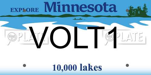 VOLT1 Minnesota License Plate