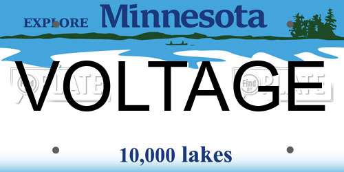 VOLTAGE Minnesota License Plate