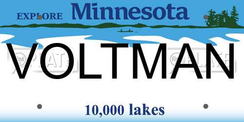 VOLTMAN Minnesota License Plate