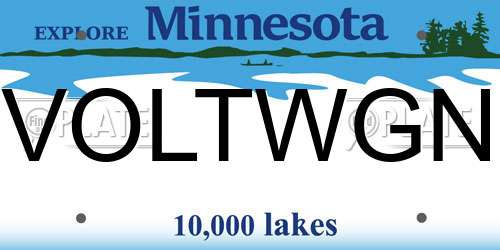 VOLTWGN Minnesota License Plate