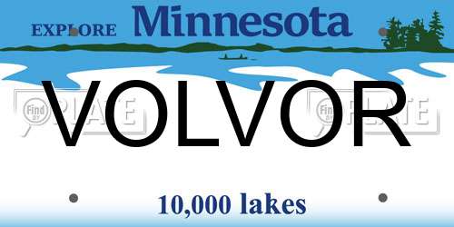 VOLVOR Minnesota License Plate