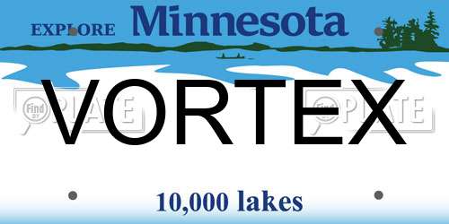 VORTEX Minnesota License Plate