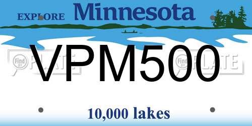 VPM500 Minnesota License Plate