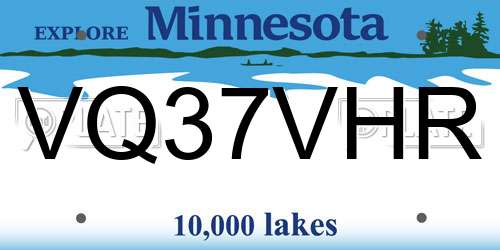 VQ37VHR Minnesota License Plate