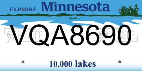 VQA8690 Minnesota License Plate