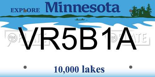 VR5B1A Minnesota License Plate