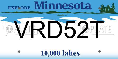 VRD52T Minnesota License Plate