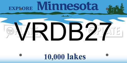 VRDB27 Minnesota License Plate