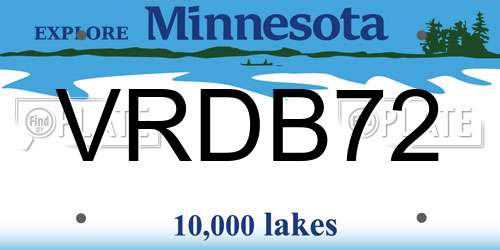 VRDB72 Minnesota License Plate