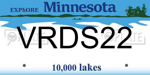 VRDS22 Minnesota License Plate