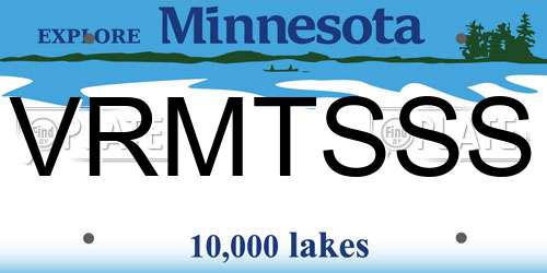 VRMTSSS Minnesota License Plate