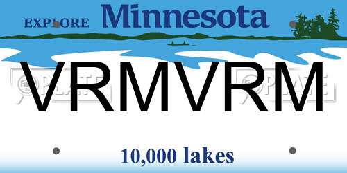 VRMVRM Minnesota License Plate